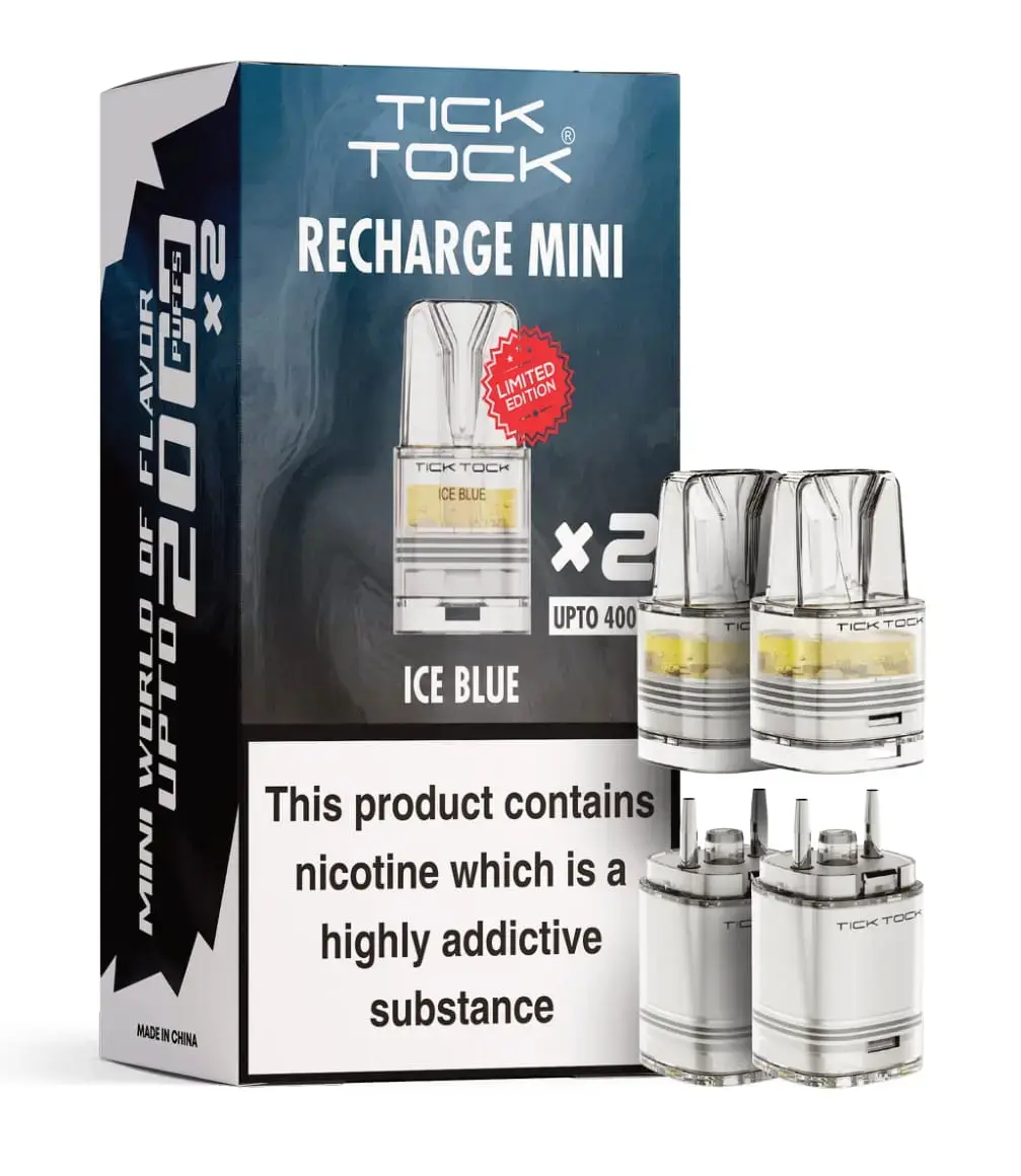 Ice Blue Tick Tock Magic 8000 Prefilled Pods